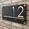 Akrylowy Znak z Numerami Domu Odporny na Warunki Atmosferyczne Tabliczka Adresowa Montowana na Ścianie Zewnętrzny Znak na Drzwi do Domu