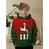 Boys' casual sports hoodie, football CR7 printed design casual long sleeved sports top