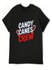Candy Cane Crew,Chritmas Candy T-Shirt Funny Shirt Cotton Anime Tshirt Anime Clothes Shirts Men