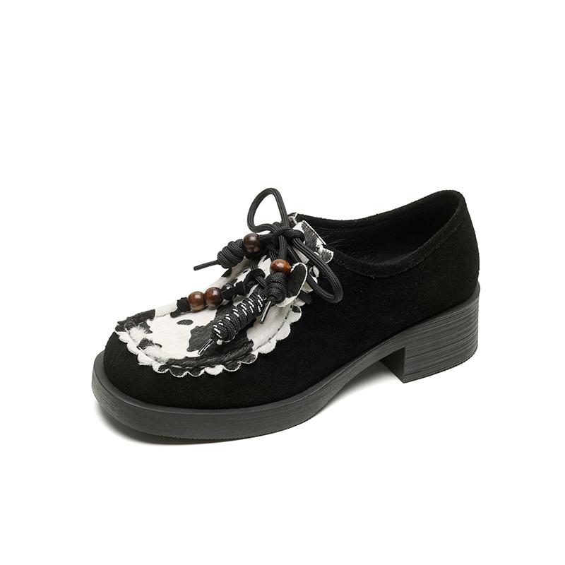 Fashion New Spring/Summer Horsehair Women Pumps Shoes for Women Fashion Mixed Color Round Toe Lace Women Shoes Loafers Platform Shoes