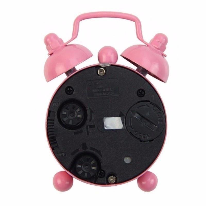 Portable Mini Alarm Clock Retro Double Bell Desk Table Clock Durable Quartz Clock Home Decoration Table Watch Desk Clock