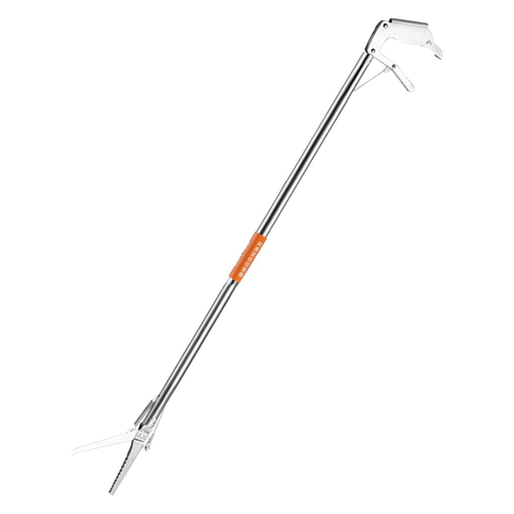 120cm Foldable Snake Stick Elbow/ Straight head Reptile Grabber Tool Stainless Steel Snake Hook Catcher Tool For Camping Fishing