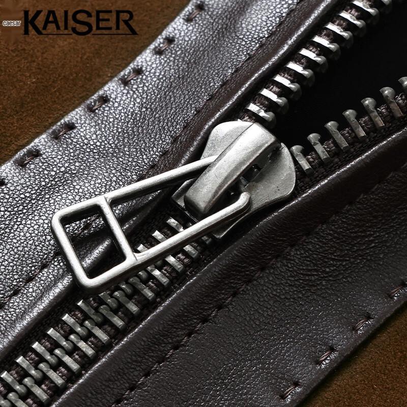 KAISER Men's Genuine Sheepskin Leather Jacket