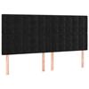 VidaXL LED Headboard Bedroom Furniture Double Bed Accessory Head of Bed Frame Interior Black 3122914