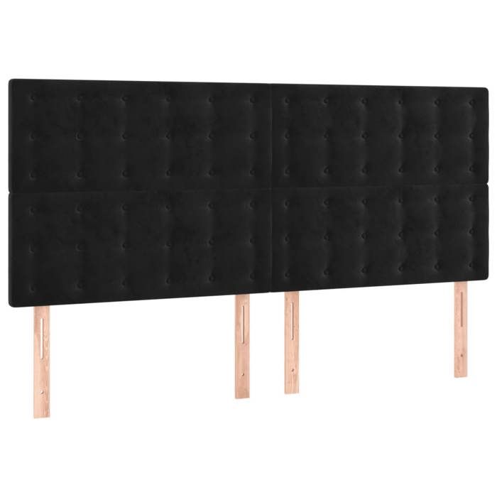 VidaXL LED Headboard Bedroom Furniture Double Bed Accessory Head of Bed Frame Interior Black 3122914