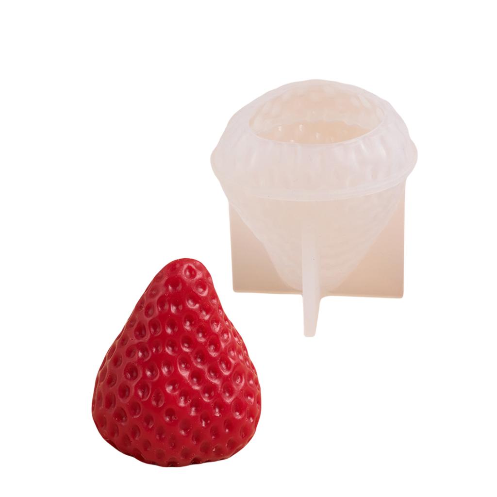 Silicone Mould 3D Strawberry Scened Candle Molds Handmade Soap Molds Baking Molds Casting Molds for Cake Decoration