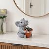 Cute Elephant Planter, Small Animal Flower Pot, Weatherproof Indoor Outdoor Cactus Air Plant Holder for Home Office Desktop Decor