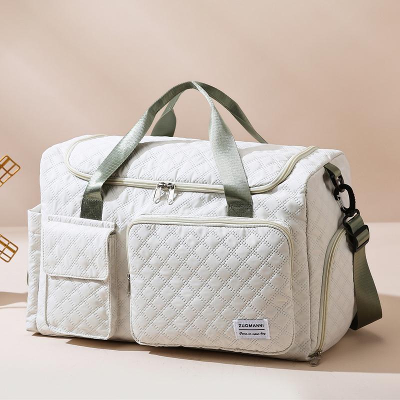 Large Capacity Diamond Standard Waterproof Oxford Travel Bag Functional Solid Partition Bag