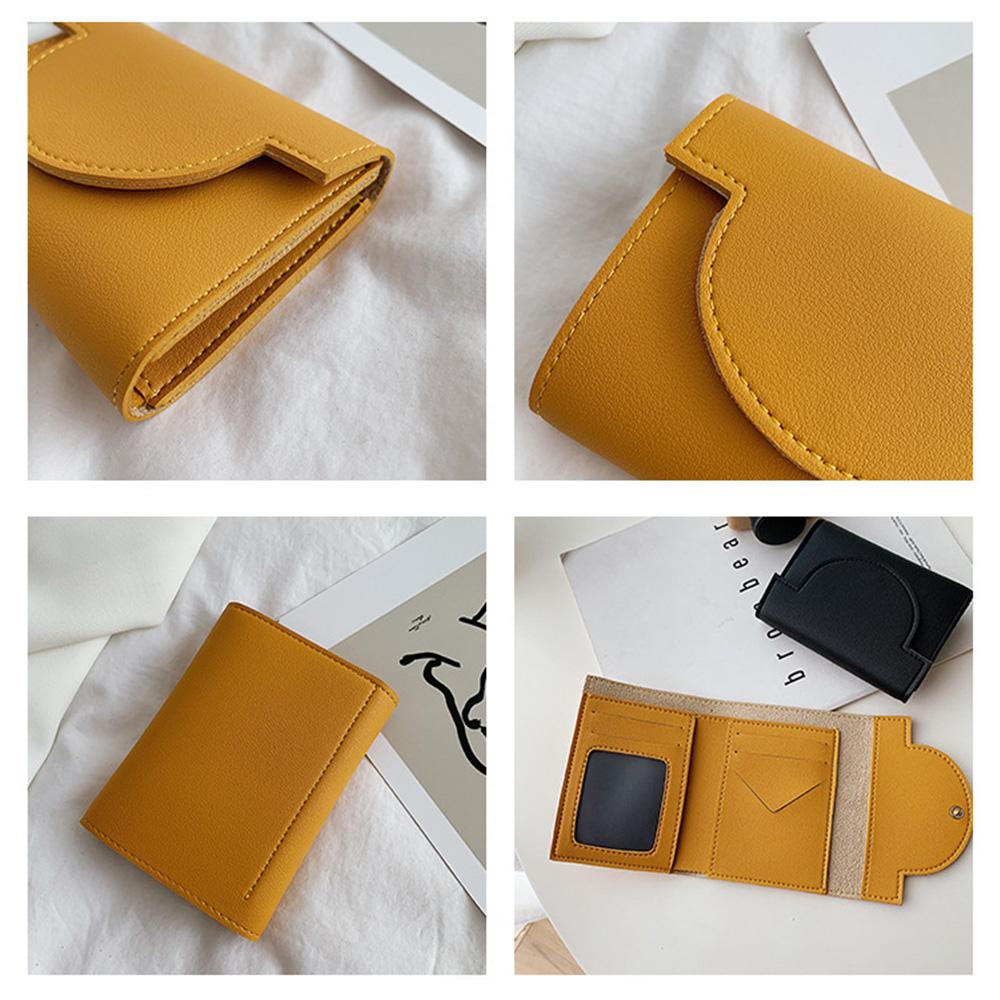 Ultra Slim Women Wallet Tri-fold PU Leather Card Holder Mini Purse Female Coin Bag Compact Wallet Pocket Money Clip Clutch Bag