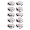 10 Sets Seashell Rivet Silver 33mm Decorative Zinc Alloy Rivets and 4.5mm PH Screws for Belt Bag Handbag Purse