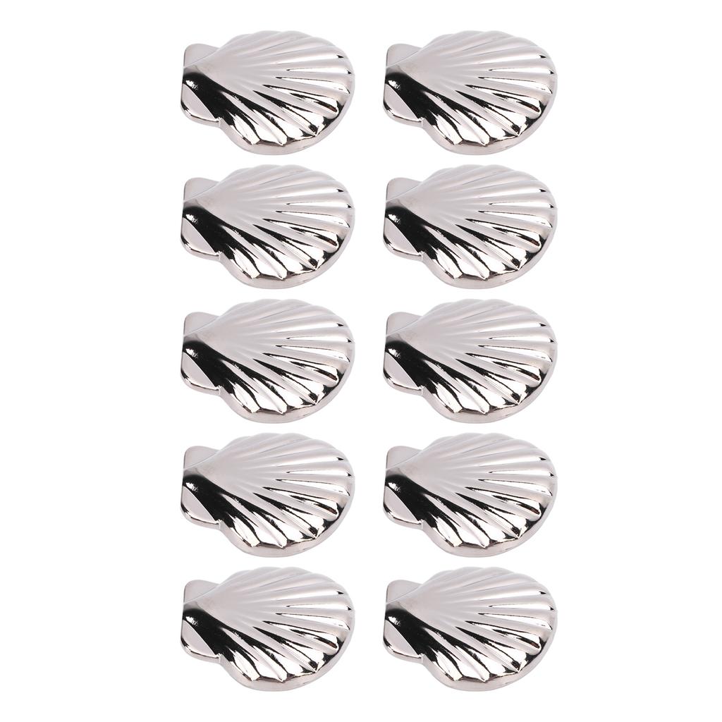 10 Sets Seashell Rivet Silver 33mm Decorative Zinc Alloy Rivets and 4.5mm PH Screws for Belt Bag Handbag Purse