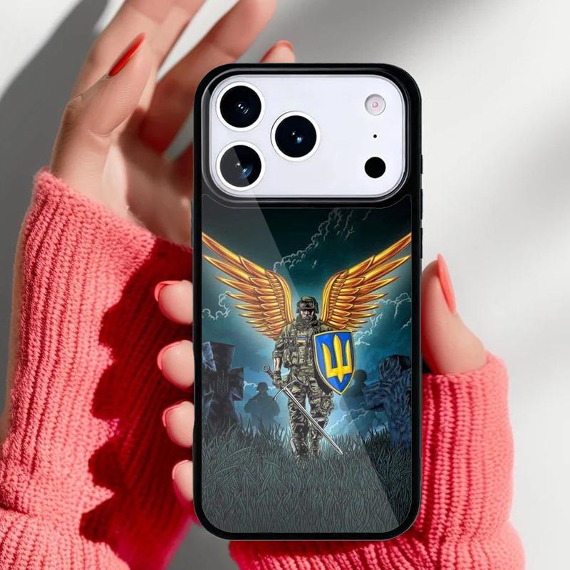 U=kraine Tryzub Flag Soft Phone Case for iPhone 17 Air 16e 15 14 13 Pro Max Back Cover for 12 11 Pro Coque