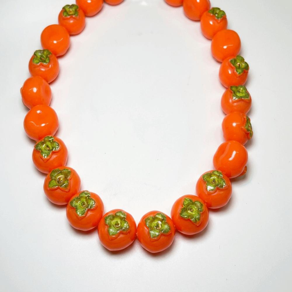 Layered Fruit Bead Necklace Stackable Retro Necklace Bohemian Colorful Choker Beach