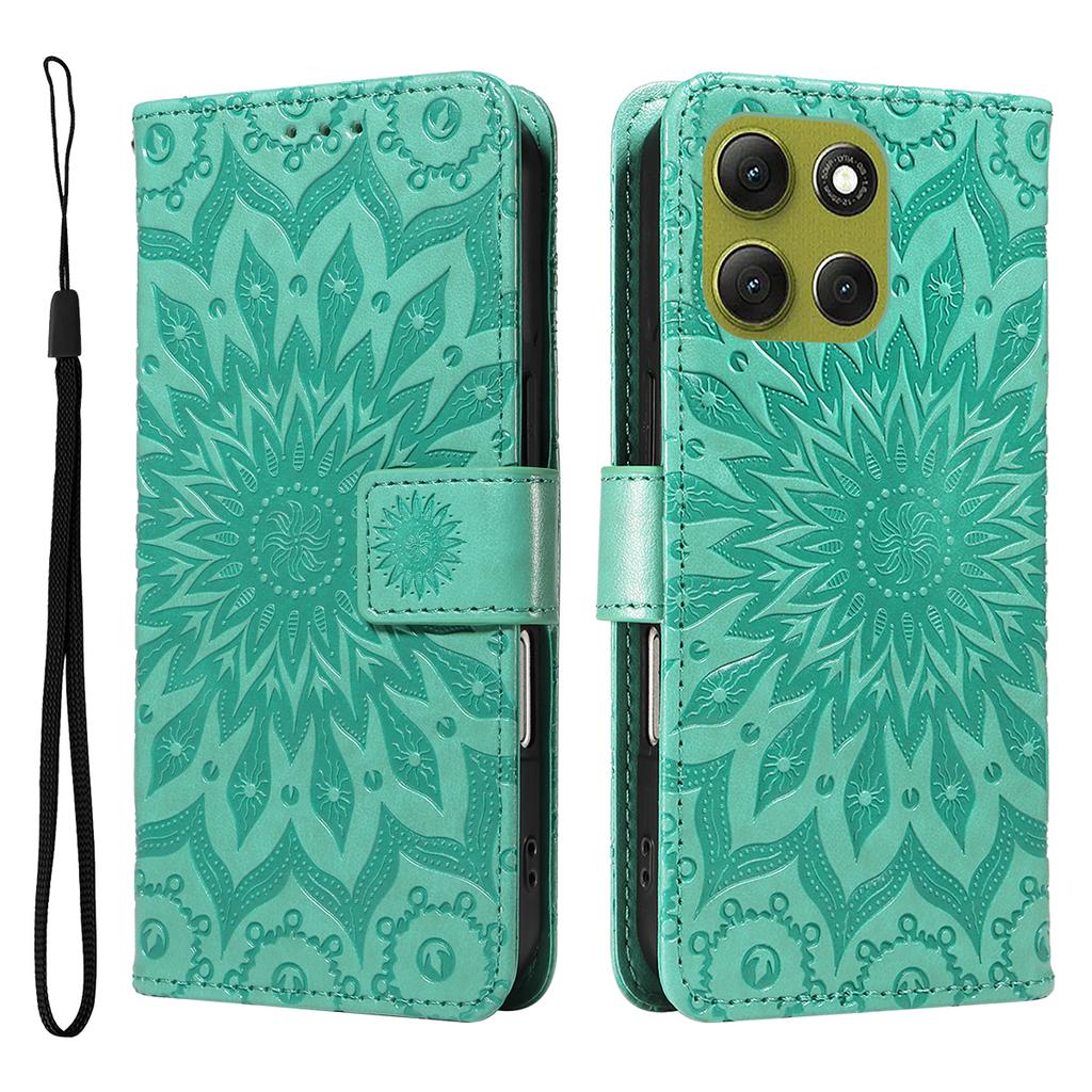For Motorola Moto G86 5G/G86 Power 5G Leather Wallet Case Sunflower Imprinted Phone Cover