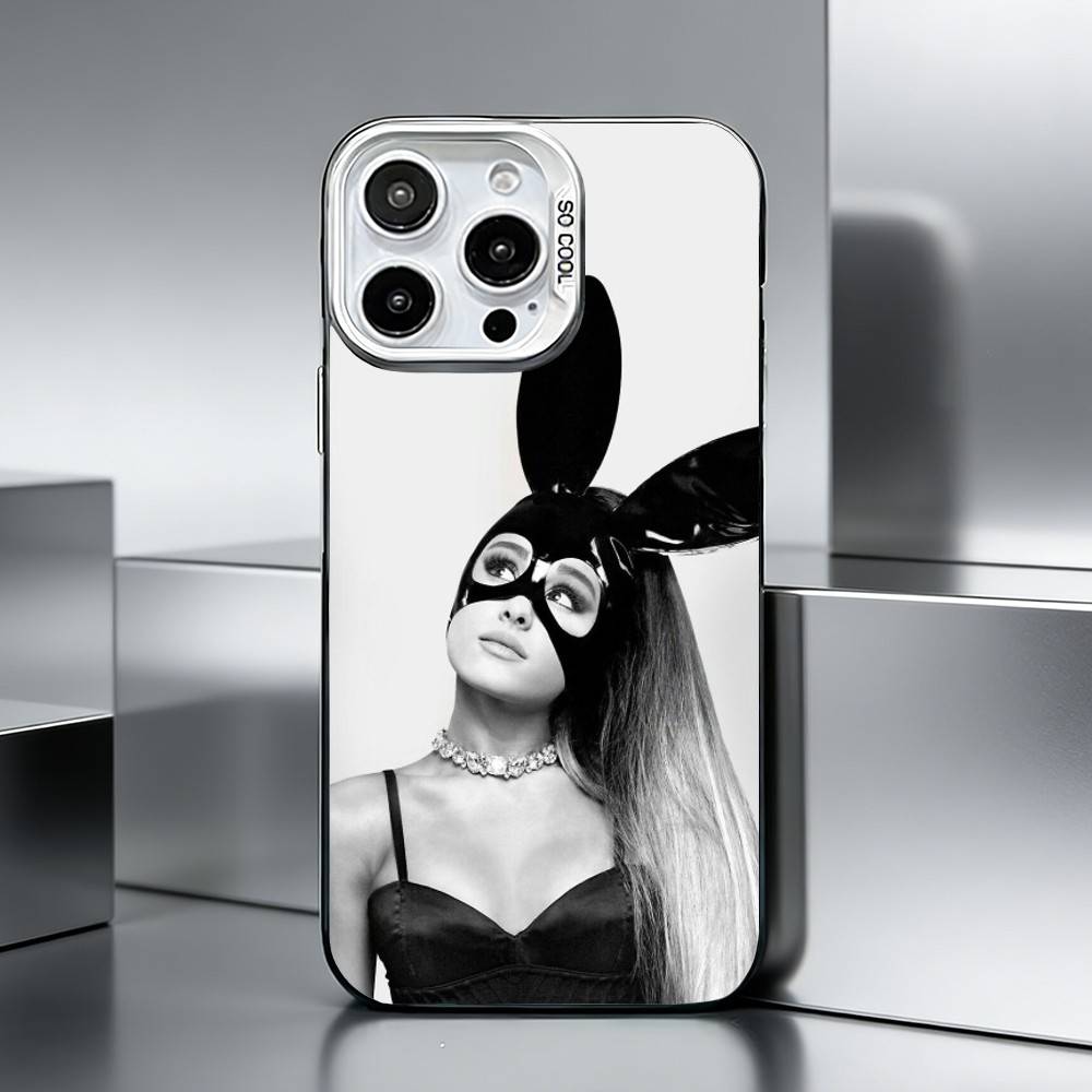 S-Singer A-Ariana Grande Phone Case For iPhone 17,16,15,14,13,12,11 Plus,Pro Max,XS,Colored silver phone case
