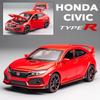1/32 HONDA CIVIC TYPE-R Diecasts & Toy Vehicles Metal Car Model Sound Light Collection Car Toys for Children Christmas Gift