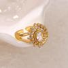 Zircon Evil Eye Rings For Women Gold Color Evil Eye Finger Ring Female Wedding Anniversary Waterproof Jewelry Gift