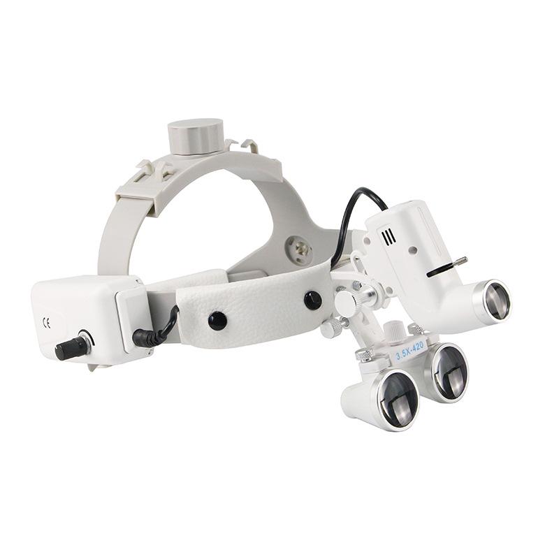 Dental & Medical Head-Mounted Magnifier with 5W Strong Light for Surgery and Orthopedics