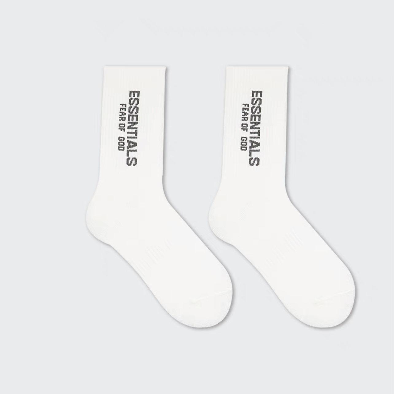 Бренд Tide Туман Двойная линия Ess Уличные буквы Богатый чистый хлопок Средние носки-трубы Тренд Четыре сезона Спортивные носки One size