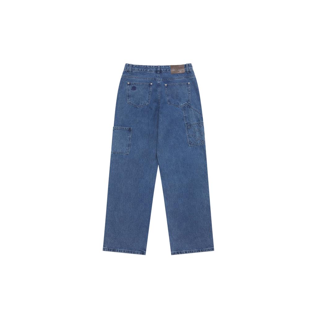 New MLB MONOGRAM Collection New York Yankees SS25 Jeans Men's Standard Denim 3LDPM0551-50INS