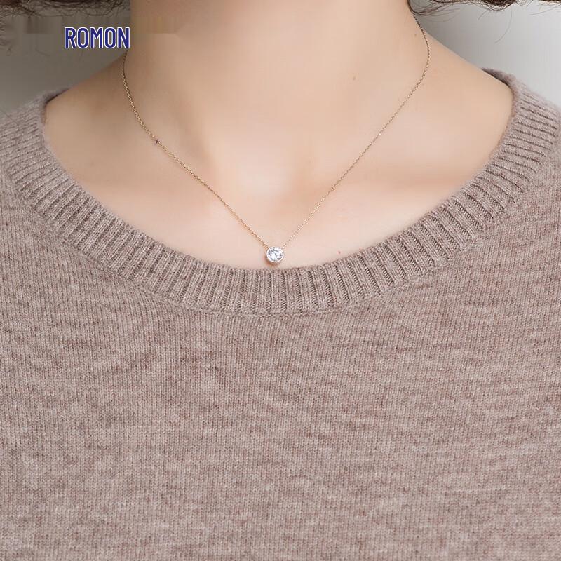 Luomeng Women's 100% Merino Wool Crew Neck Sweater