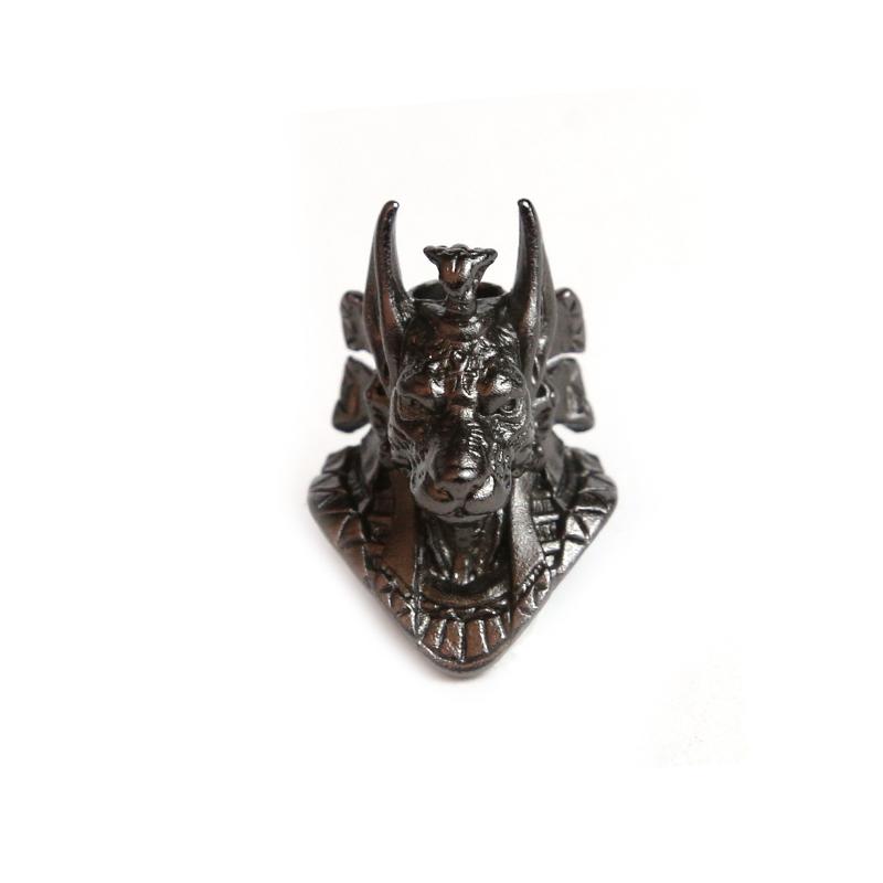 Ancient Egypt Death God Anubis Jackal Head Brass EDC Knife Beads DIY Paracord Woven Lanyard Pendants Jewelry Outdoor Accessories