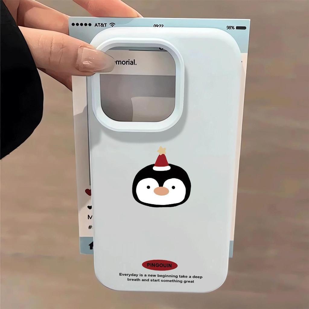 Cute Penguin Soft Case for Apple 17 Pro Max/16/15/14 Pro/12 Pro - Mochi New Style