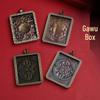 Tibetan Thangka Pendant: Antique Bronze Gau Box Design