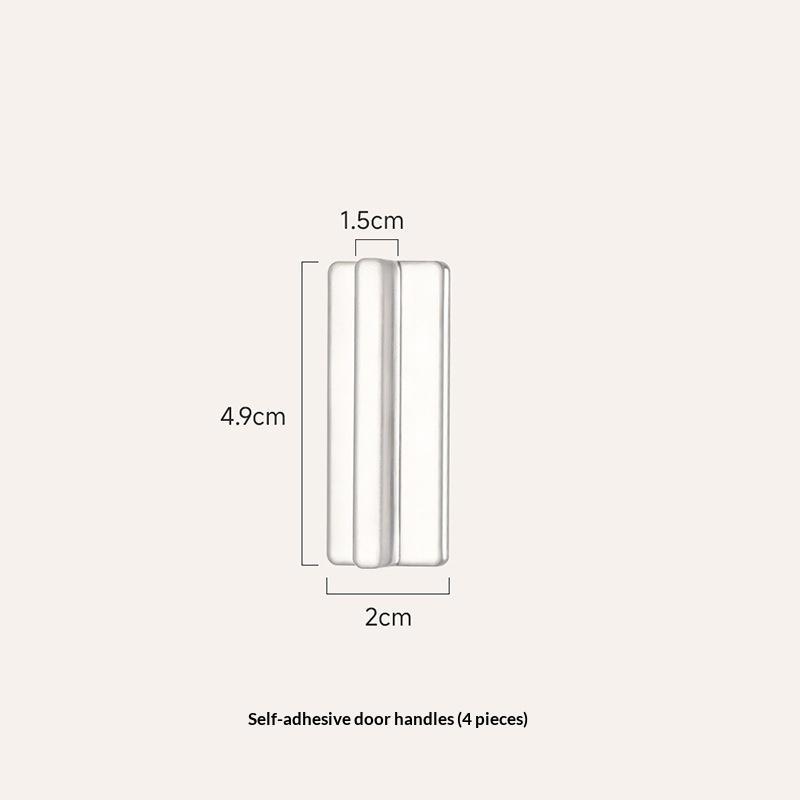 4Pcs Transparent Plastic Soft Pu Door Handle Kitchen Cabinet Glass Sliding Door Drawer Handle Self-Adhesive Sliding Door Handle