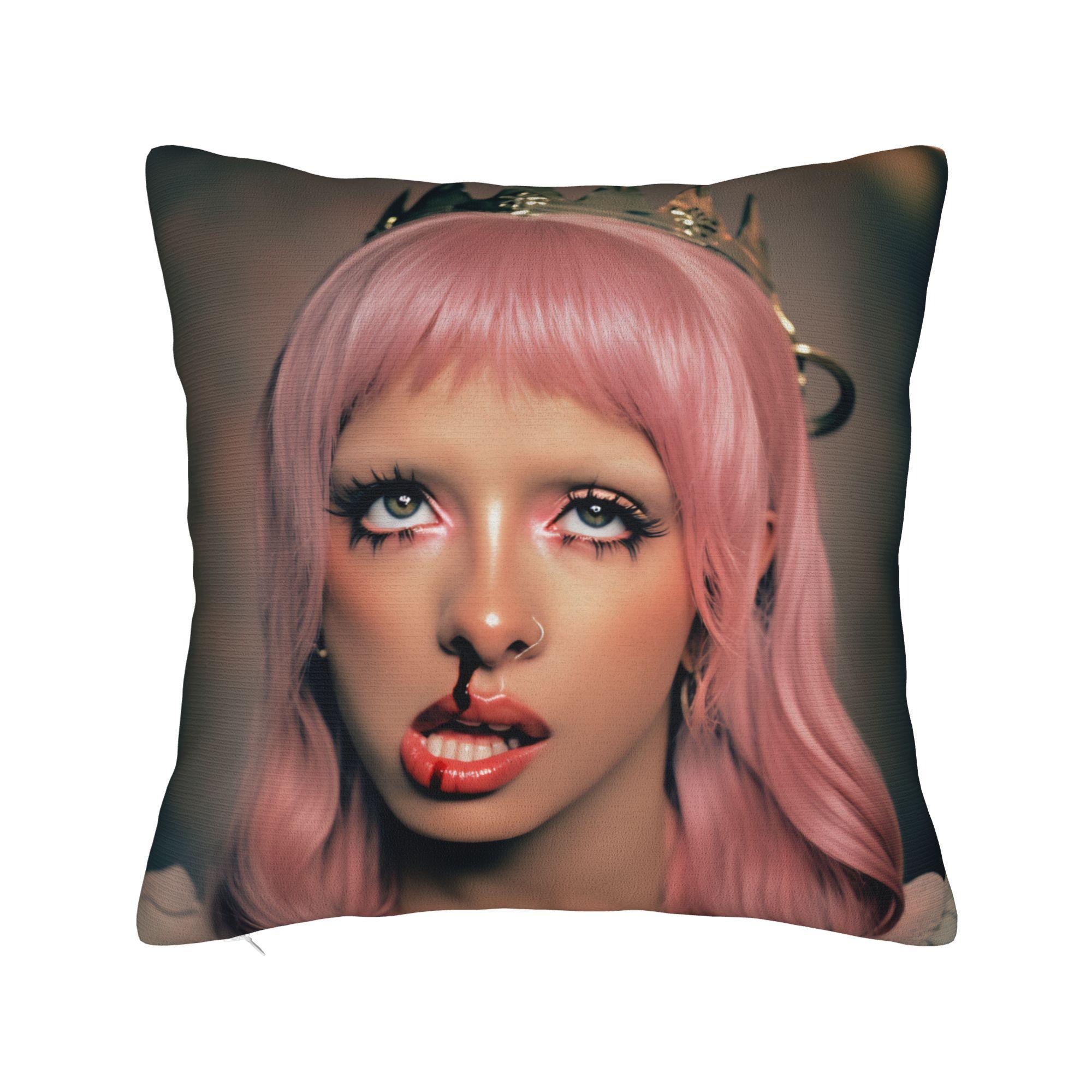 M-Melanie M-Martinez Hades Pillowcases Fashion Pillow Case For Sofa Home Decor Soft Pillow Cover Peach skin 18*18(CM)-1Pcs