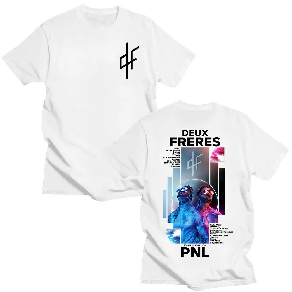 French Rapper PNL Le Monde Chico Album T-shirt Unisex's and Women's Summer Cotton Y2K Clothing Breathable Hip Hop Short Sleeve Top