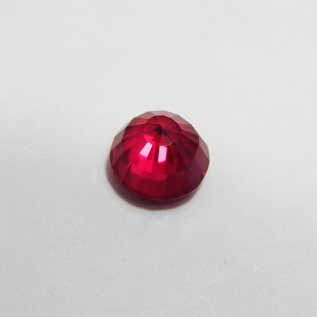 Natural Red Ruby Loose Gemstone Briliant 5.35 Ct Round Cut for Jewelry Making and Gem Collections