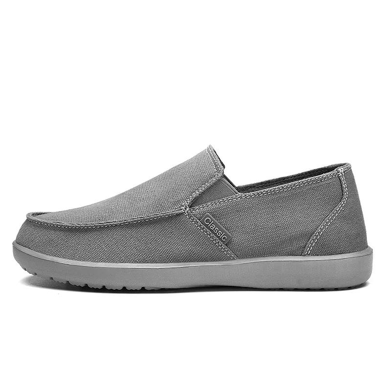 Men's Canvas Shoes 2024 Spring New Men Vulcanized Shoes Outdoor Non-Slip Sneakers Fashion Comfortable Driving Shoes Men Loafers