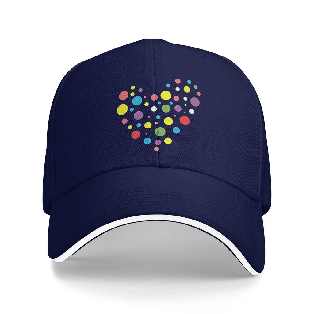 Summer Dot Day Baseball Cap Dot Heart Cute Candy Outdoor Sports Casual Custom DIY Sun Trucker Hat UnisexTeens Caps
