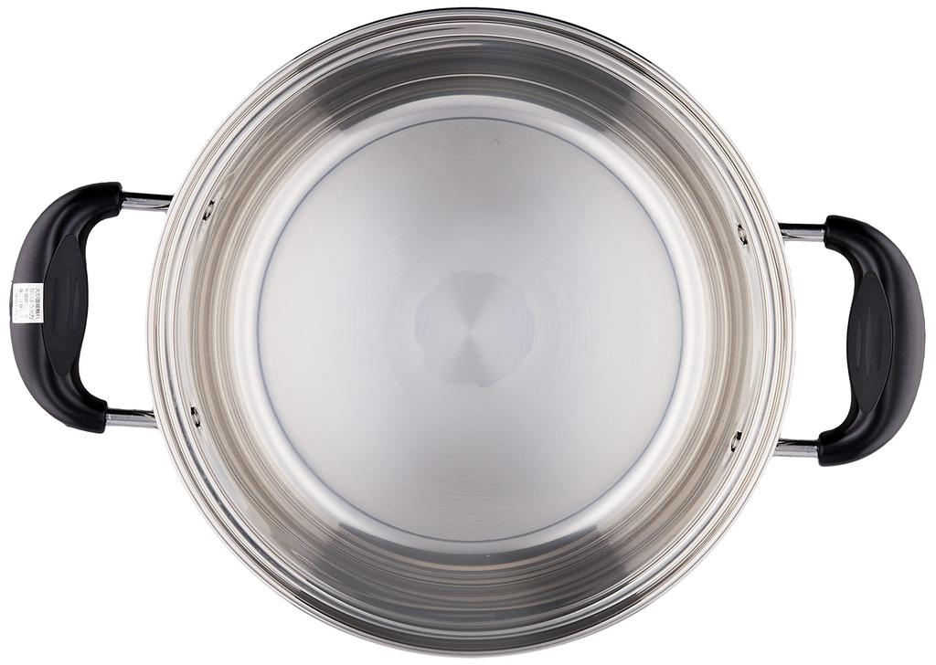 Pearl Metal 22cm Pot with Triple Gratia Double-Handled Bottom, HB-5106