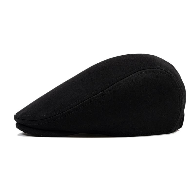 Cotton Big Head Circumference Cap for Men Women Autumn Winter Warm Forward Cap Solid Color Beret British Newsboy Cap