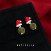 Christmas Collection: Colorful Zircon Bell Earrings, Unique Design for Autumn and Winter