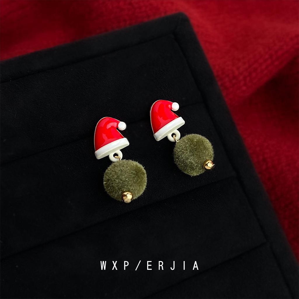 

Christmas Collection: Colorful Zircon Bell Earrings, Unique Design for Autumn and Winter