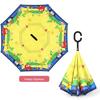 Umbrella, Reverse Umbrella, Double-Layer Hands-Free Long-Handled Children's Umbrella, Cute Cartoon Umbrella for Primary School Students, Rain or