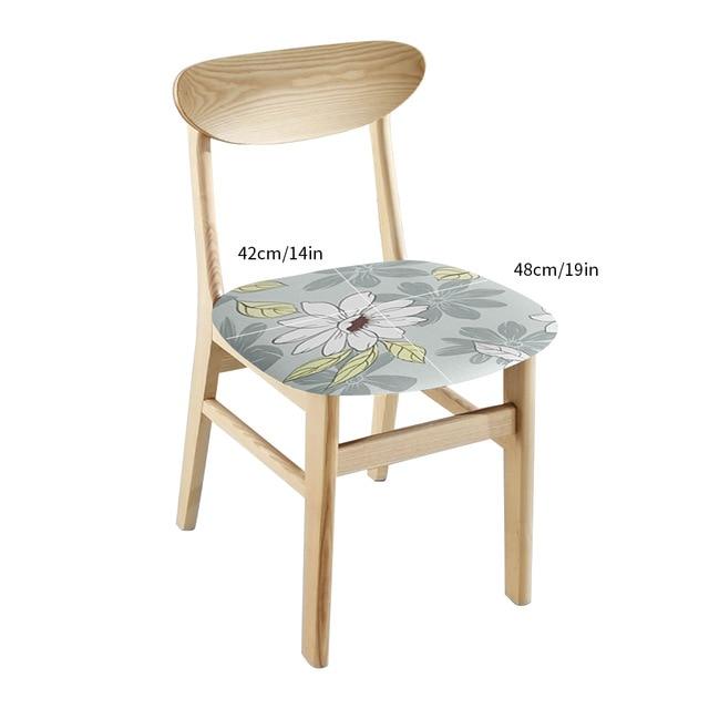 6pcs Printed Chair Cover Elastic Seat Chair Covers Removable and Washable Stretch Banquet Hotel Dining Room Cover