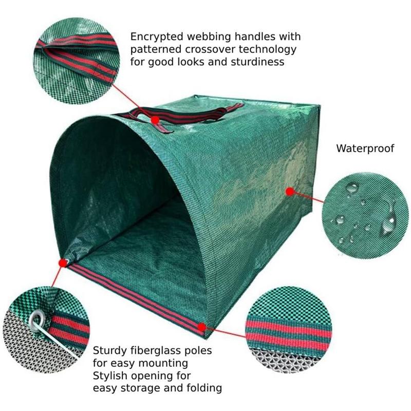 A03F-2 Pieces Of Yard Waste Bags, Dust Garden Waste Collection Bags, Leaf Bags, For Collecting Fallen Leaves