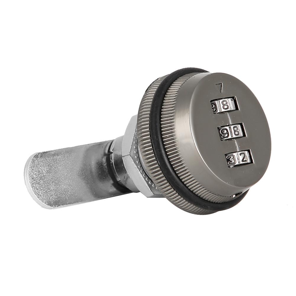 Código mecânico 3 dígitos senha caixa de correio armário bloqueio liga de zinco preto rutênio 20 mm/0,79 pol.