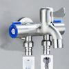 Washing Machine Faucet Balcony Mop Sink Faucet Water Outlet Tap Stainless Steel Angle Valve Toilet Diverter Bathroom Faucet