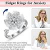 Silver Snowflake Winding Stackable Ring Spinner Rings for Couple Women Men