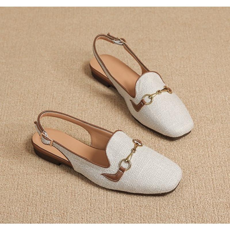 Fashion New Women Platform Sandals Anti-slip Closed Toe Metal Shoes Women Flat Outdoor Round Toe Wedge Sandals Women Sandalias De Mujer