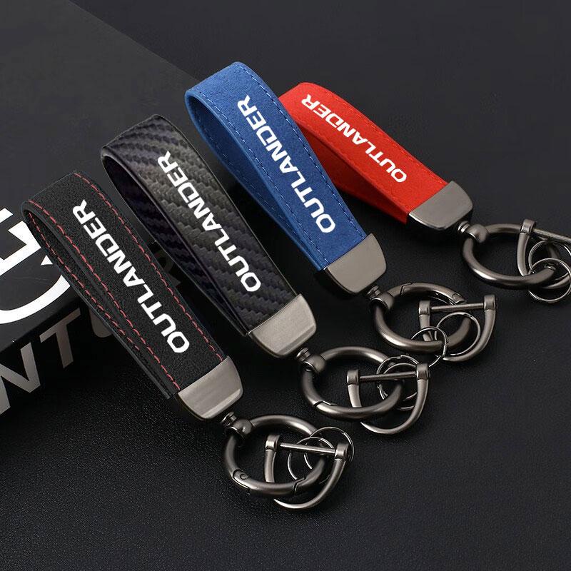 Anti-lost Car Keychain Fashing Decoration Keyring Auto Vehicle Key Chain Holder Gift For Mitsubishi Outlander Car Accessorie