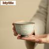 120ml Ru Kiln Lotus Teacup Handmade Tea Bowl Single Cups Tea-tasting Fragrance Cup Jianzhan Master Cups Cha Supplies Craft Gift