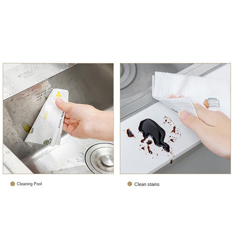 Kitchen Absorbent Non-Woven Dishwashing Cleaning Daily Necessities Scouring Pads
