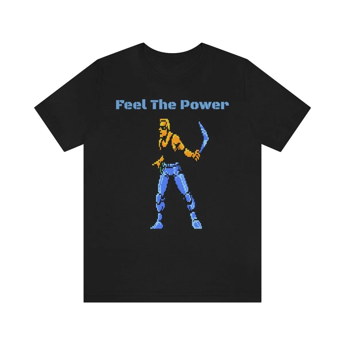 

Power Blade NES Feel The Power 90 s Video Game Pixel Art Unisex 100% Cotton T-shirt Mens Womens Tees Top 2XL