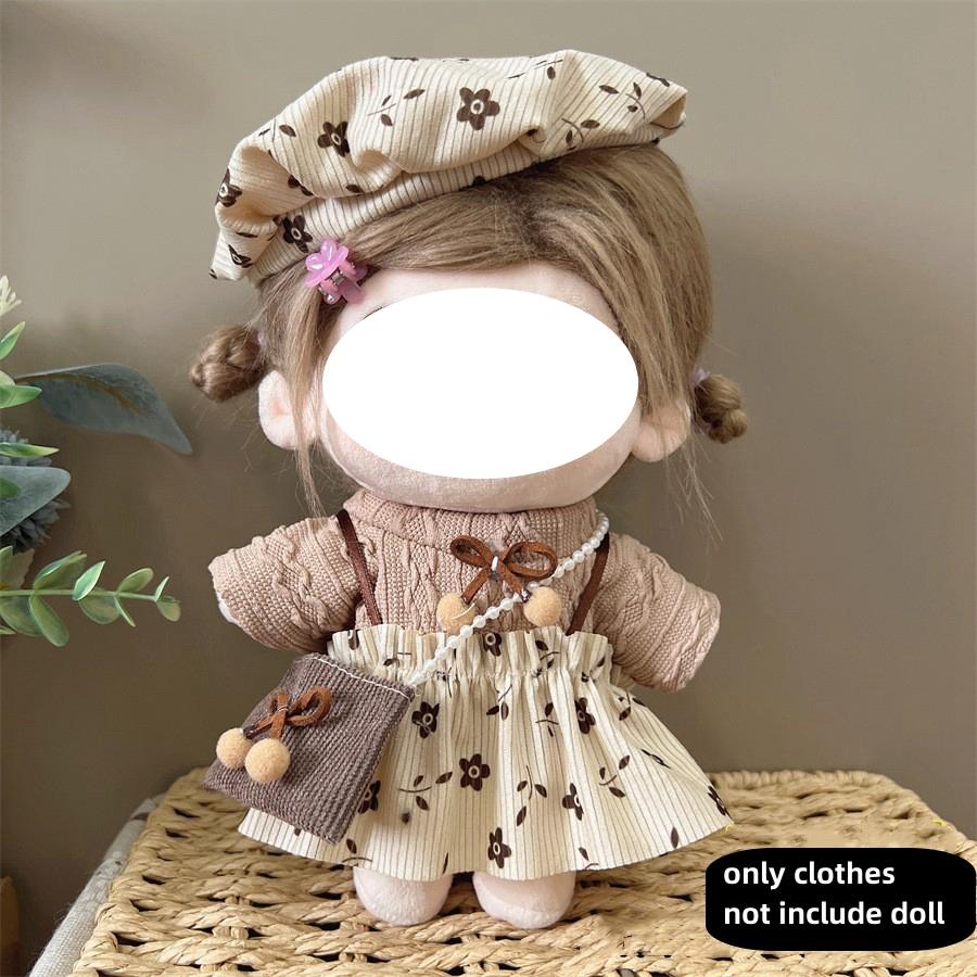 Cute Dress Jk Uniform Clothes For 20Cm Cotton Plush Lolita Dress Up Clothing Skirt Fashion Casual Suit Sock Girl Toy Accessories